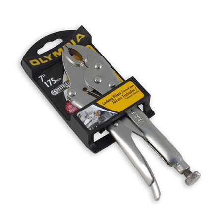 Olympia Tools 7" Curved Jaw Locking Pliers With Wire Cutter 11-007